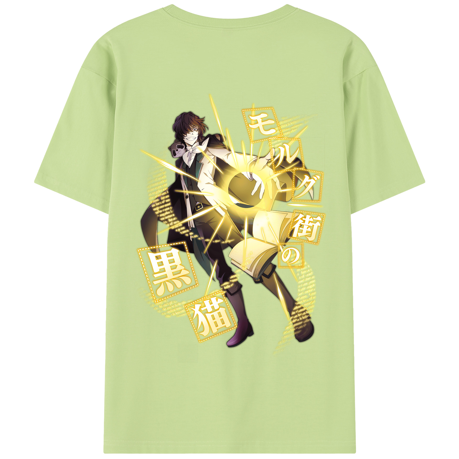 （画像用） 文豪ストレイドッグス Bungo Stray Dogs 綿100％半袖Tシャツ（背面プリント）